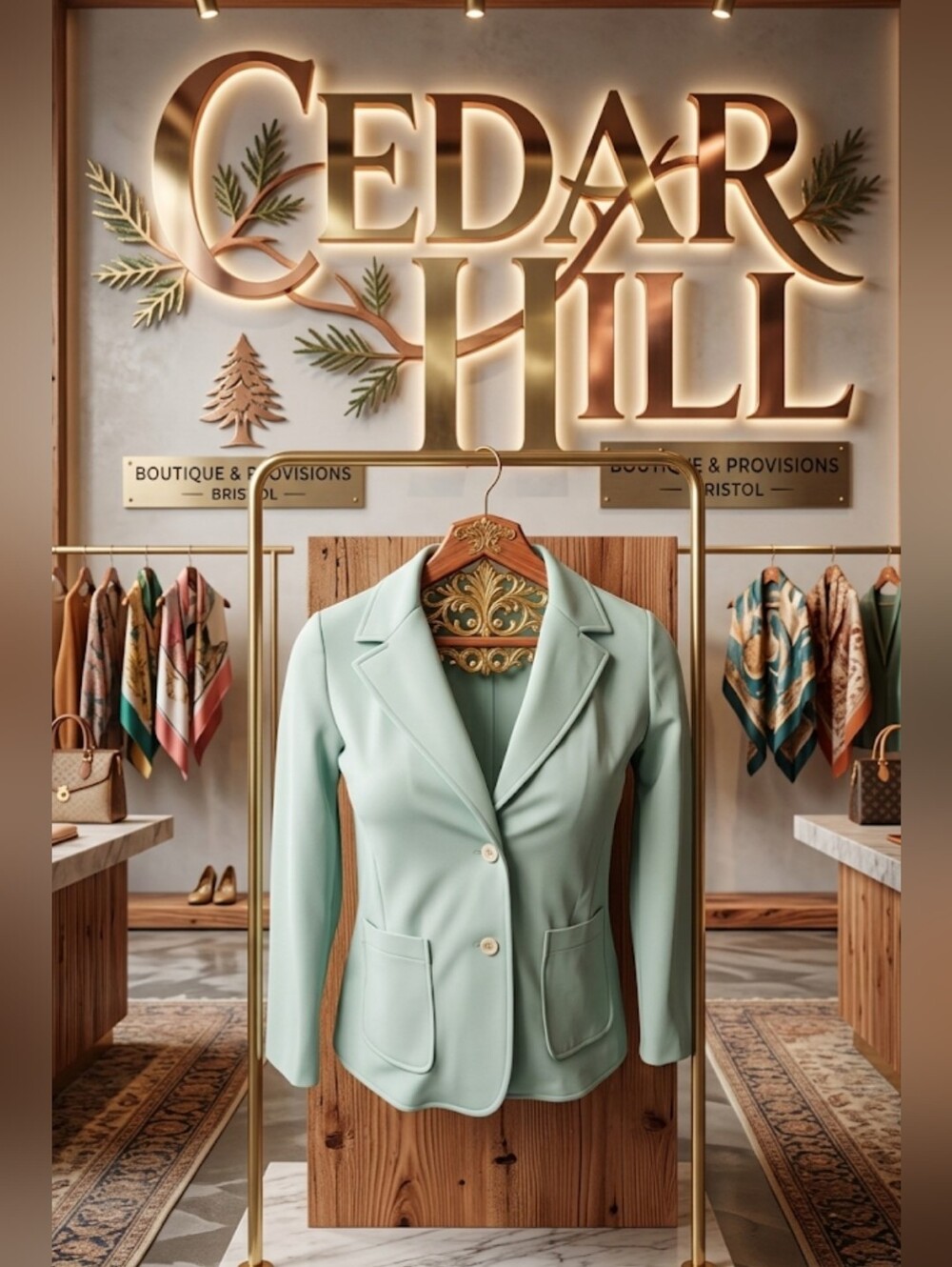 ​🌿 Cedar Hill Vintage-Style Knit Blazer 🌿